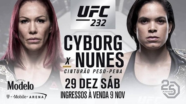 Cyborg x Amanda e Jones x Gustafsson são confirmados para o UFC 232